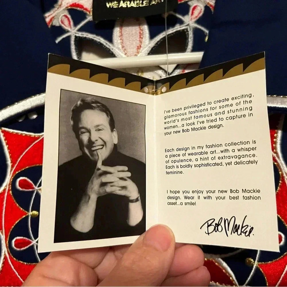 NWT Bob Mackie Wearable Art Royal Embroidered Jacket Womens Sz 1x Empress Style - Picture 2 of 11